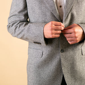 Grey Salt & Pepper Donegal Tweed Jacket