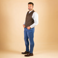 Load image into Gallery viewer, Collared Waistcoat, Brown Salt and Pepper

