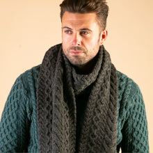 Load image into Gallery viewer, Graphite Cathal Aran Scarf
