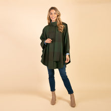 Load image into Gallery viewer, Forest Green Roisin Donegal Tweed Cape
