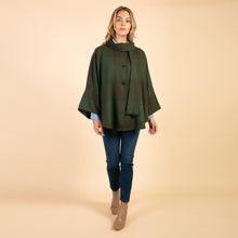 Load image into Gallery viewer, Forest Green Trisha Donegal Tweed Cape
