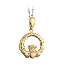 Load image into Gallery viewer, 9ct Yellow Gold Claddagh Necklace
