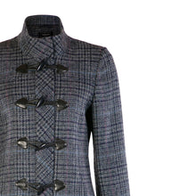 Load image into Gallery viewer, Navy Check Marie Duffle Coat
