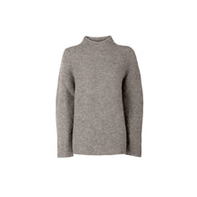 Load image into Gallery viewer, Smoke Alpaca Links Stitch Sweater
