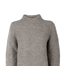 Load image into Gallery viewer, Smoke Alpaca Links Stitch Sweater
