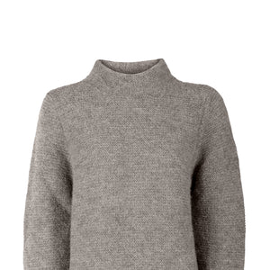 Smoke Alpaca Links Stitch Sweater