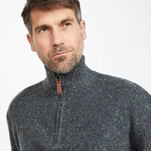Load image into Gallery viewer, Charcoal Lightweight Half Zip Sweater
