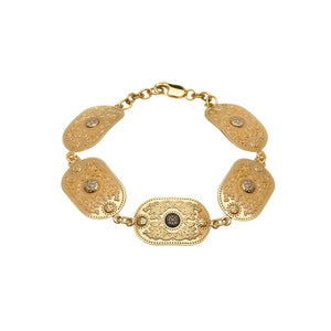 Arda Two Tone Bracelet with Rare Irish Gold
