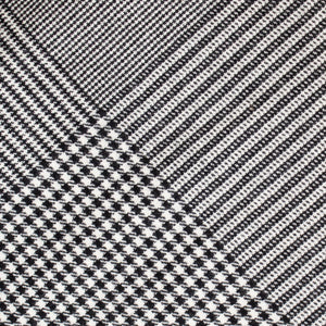 Black & White Houndstooth Check Donegal Tweed Fabric