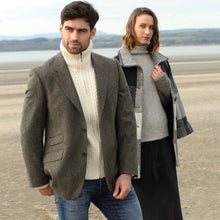 Load image into Gallery viewer, Natural Unisex Hand Knit Aran Cardigan
