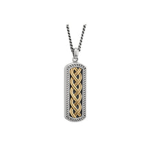 Load image into Gallery viewer, Celtic Weave Pendant, Sterling Silver &amp; Yellow Gold
