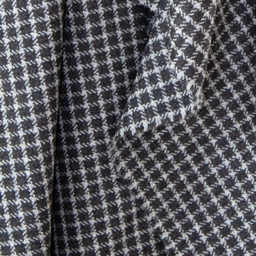 Charcoal Check Donegal Tweed Fabric Sample