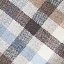 Load image into Gallery viewer, Light Blue &amp; Cream Check Donegal Tweed Fabric
