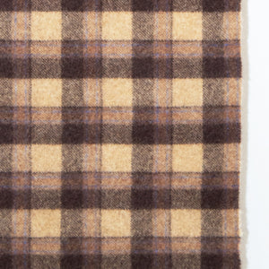 Brown & Camel Check Donegal Tweed Fabric