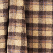 Load image into Gallery viewer, Brown &amp; Camel Check Donegal Tweed Fabric
