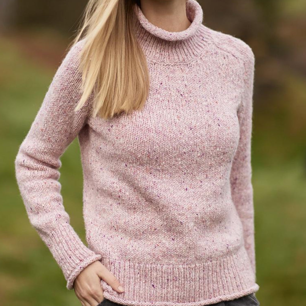 Winter Rose Roll Neck Sweater