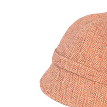 Load image into Gallery viewer, Donegal Tweed Flapper Cap, Rust Fleck
