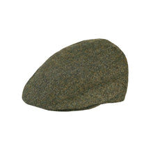 Load image into Gallery viewer, Flat Cap, Green Salt &amp; Pepper with Ear Flaps
