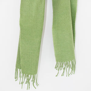 Green Merino Wool Scarf