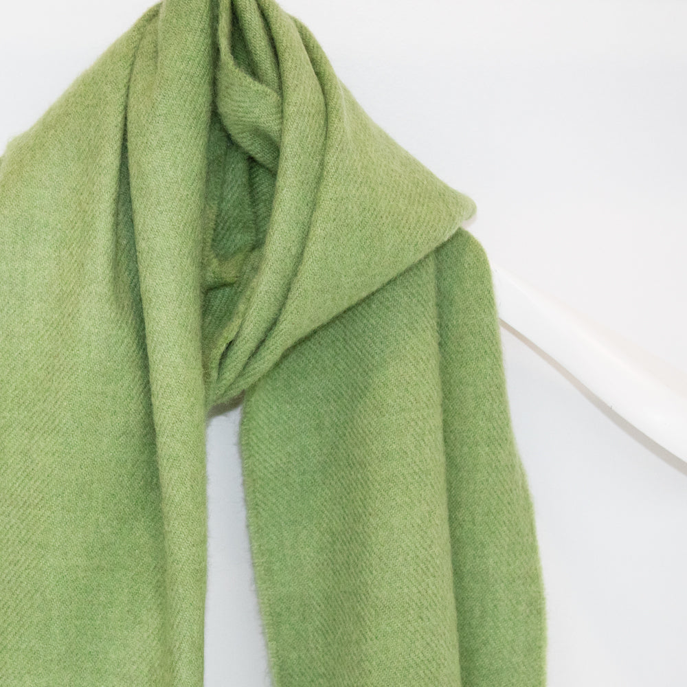 Green Merino Wool Scarf