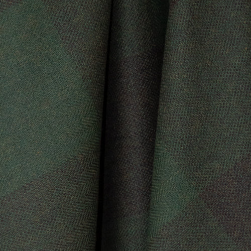 Green Check Donegal Tweed Fabric Sample