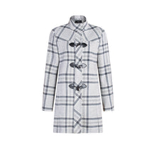 Load image into Gallery viewer, Grey Check Marie Duffle Coat
