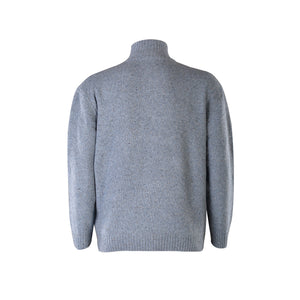 Light Blue Lightweight Half Zip Sweater