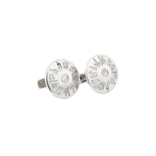 Load image into Gallery viewer, Sterling Silver History Of Ireland Round Cuff Links
