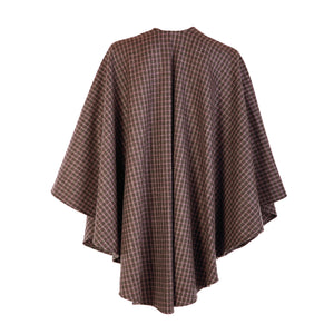 Holly Cape, Brown & Pink Check