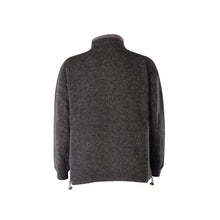 Load image into Gallery viewer, Lined Full Zip Neck Sweater, Charcoal
