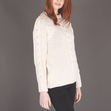 Load image into Gallery viewer, Luxury Cable Knit Sweater, Natural

