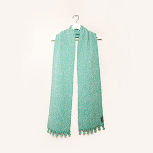Spearmint Puffin Scarf