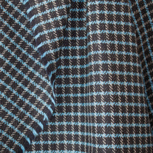 Load image into Gallery viewer, Navy &amp; Blue Check Donegal Tweed Fabric

