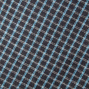 Navy & Blue Check Donegal Tweed Fabric