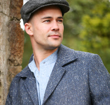 Load image into Gallery viewer, Navy Fleck Cillian Donegal Tweed Coat

