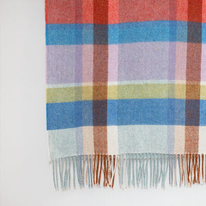 Multi Colour Check Merino & Lambswool Blanket