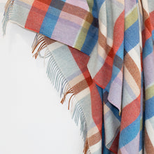 Load image into Gallery viewer, Multi Colour Check Merino &amp; Lambswool Blanket
