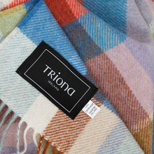 Load image into Gallery viewer, Multi Colour Check Merino &amp; Lambswool Blanket
