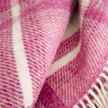 Load image into Gallery viewer, Pink &amp; Cream Check Large Wool Blanket
