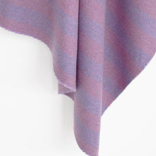Load image into Gallery viewer, Lilac &amp; Mauve Striped Donegal Tweed Fabric
