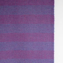 Load image into Gallery viewer, Plum &amp; Purple Striped Donegal Tweed Fabric Sample
