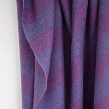 Load image into Gallery viewer, Plum &amp; Purple Striped Donegal Tweed Fabric
