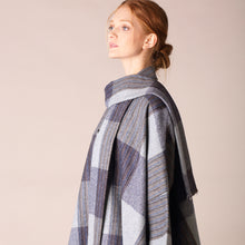 Load image into Gallery viewer, Roisin Cape, Denim &amp; Grey Check
