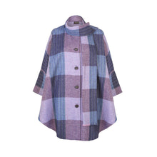 Load image into Gallery viewer, Roisin Cape, Lilac &amp; Navy Check
