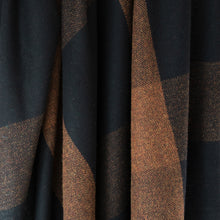 Load image into Gallery viewer, Black &amp; Rust Square Donegal Tweed Fabric
