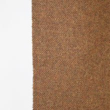 Load image into Gallery viewer, Rust Brown Herringbone Donegal Tweed Fabric
