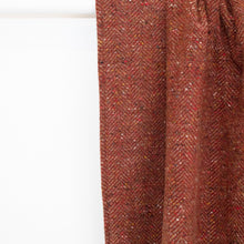 Load image into Gallery viewer, Rust Herringbone Donegal Tweed Blanket
