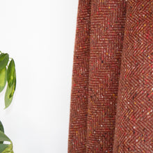 Load image into Gallery viewer, Rust Herringbone Donegal Tweed Blanket
