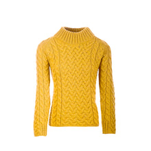 Load image into Gallery viewer, Mustard Merino Wool Aran Sweater
