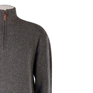Charcoal Lightweight Half Zip Sweater